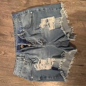 brand new blue jean shorts